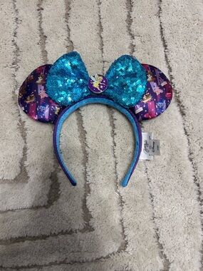 Disney Parks Sequin Bow Minnie Mouse Ears Headband EUC